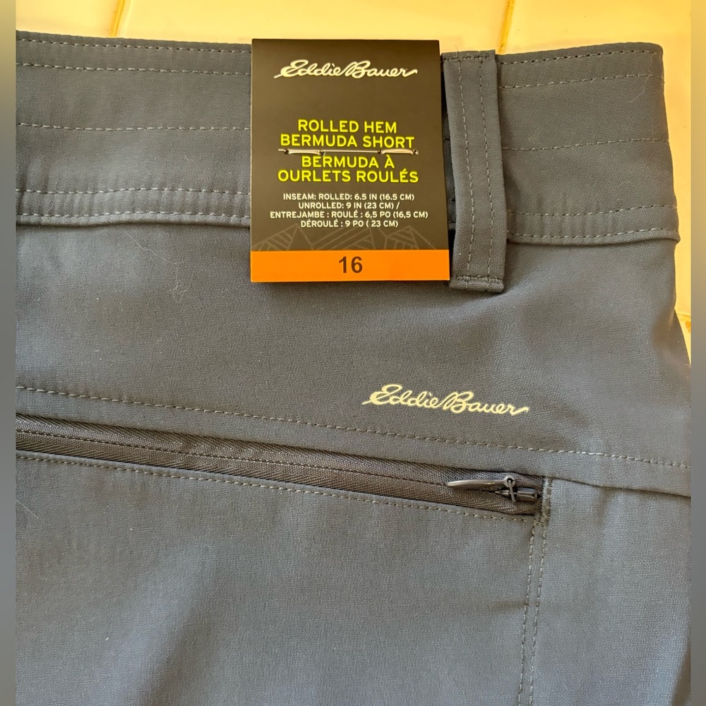 Rolled Hem Bermuda Shorts